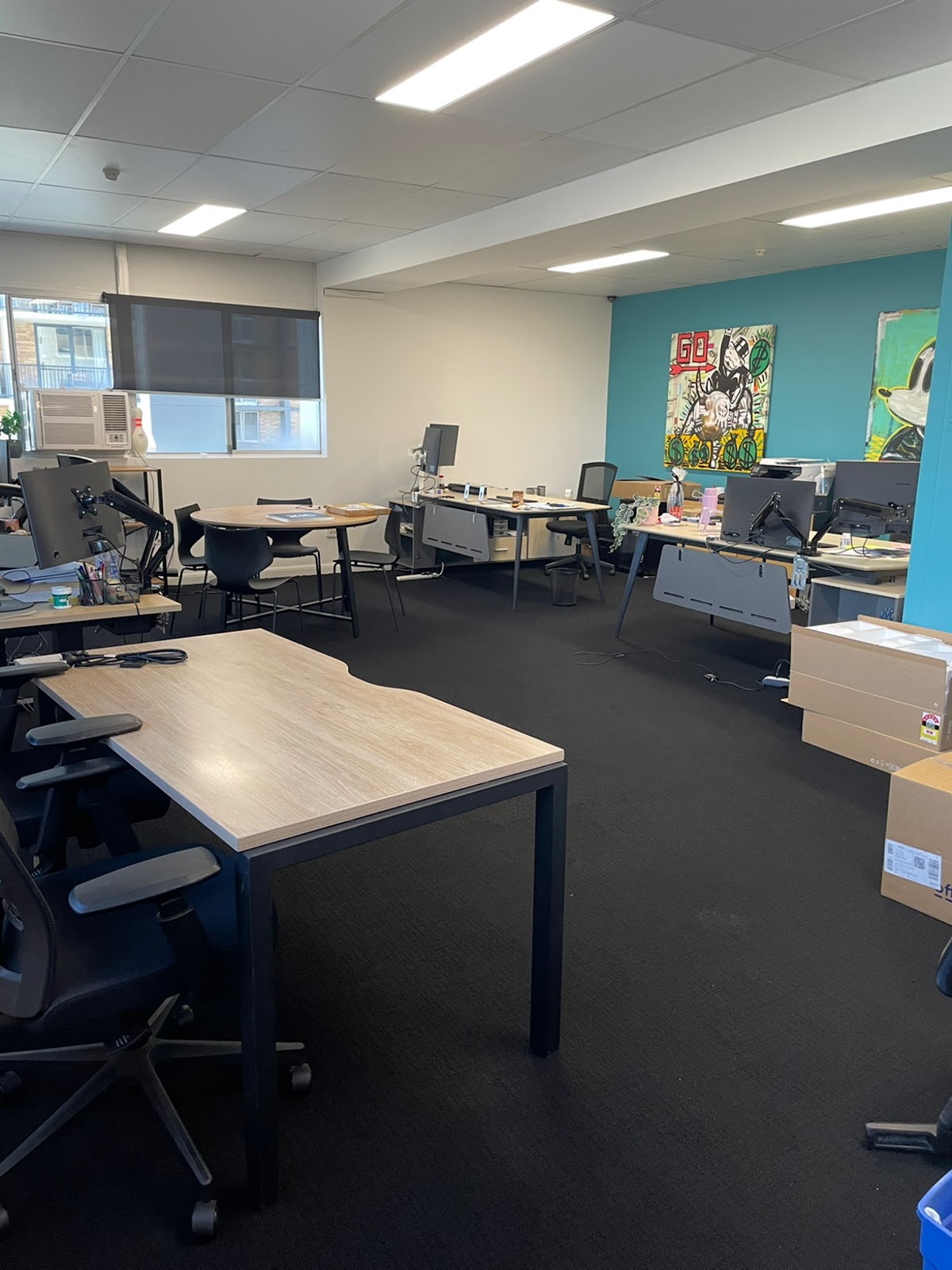 Bright open-plan office that Just Yes Cleaning looks after